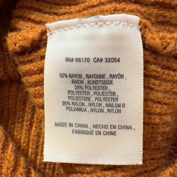 Anthropologie MOTH Rust Orange Tie-Front Sweater Size M - Picture 9 of 10